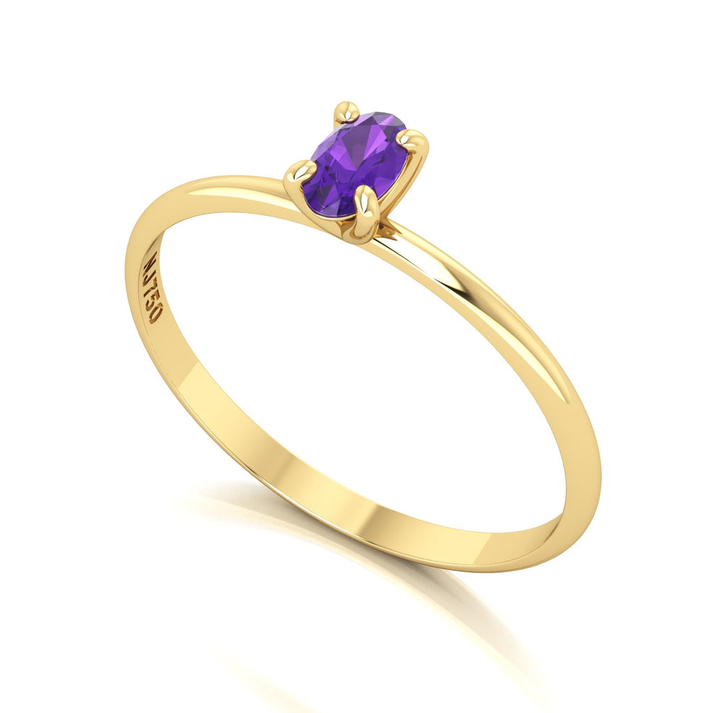 Anel de Formatura de Letras Rúna VII Ouro 18k