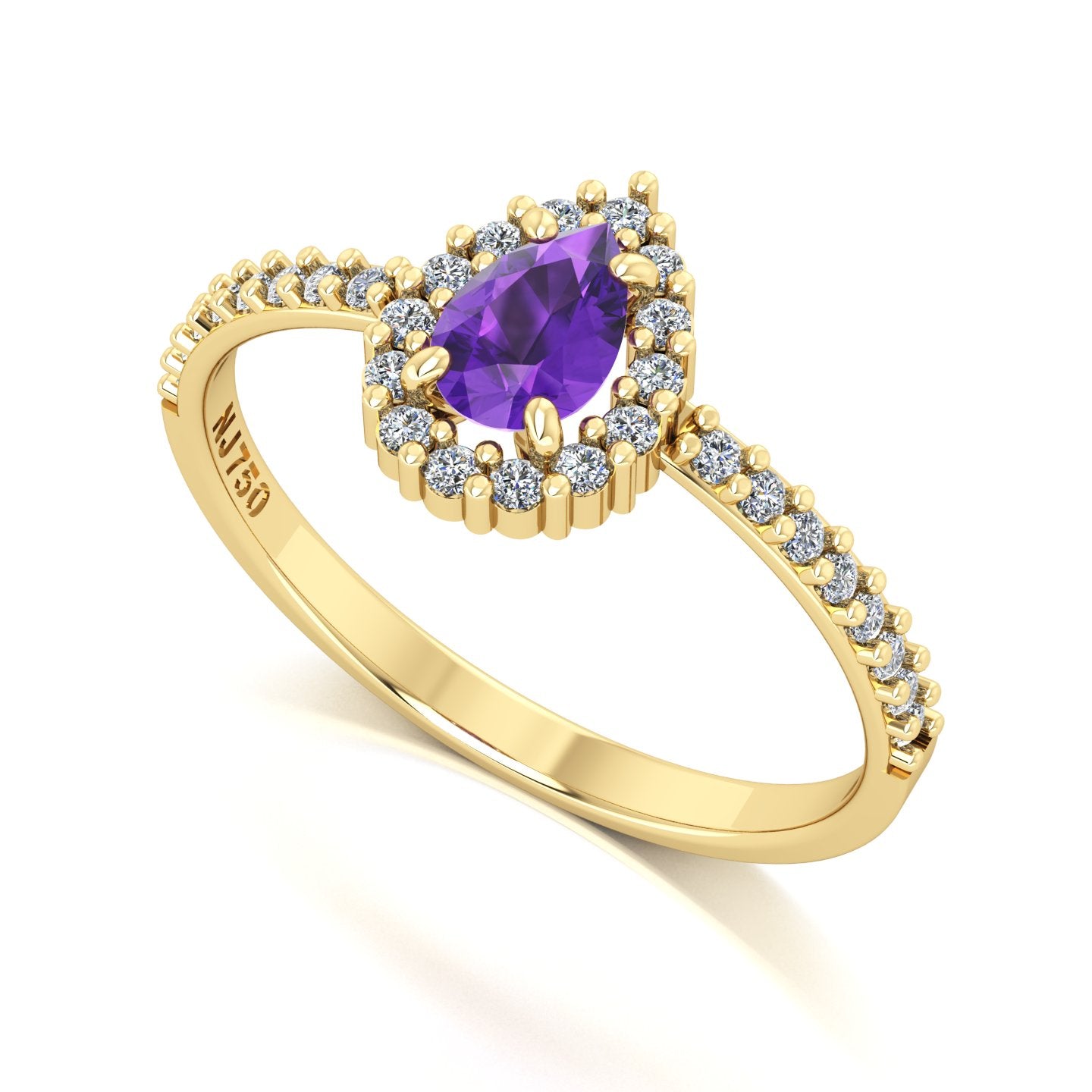 Anel de Formatura de Letras Zareen I Ouro 18k
