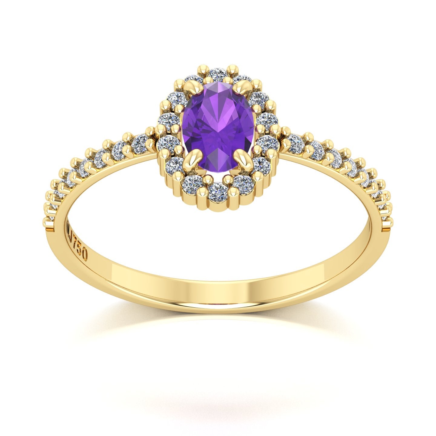 Anel de Formatura de Letras Zareen II Ouro 18k