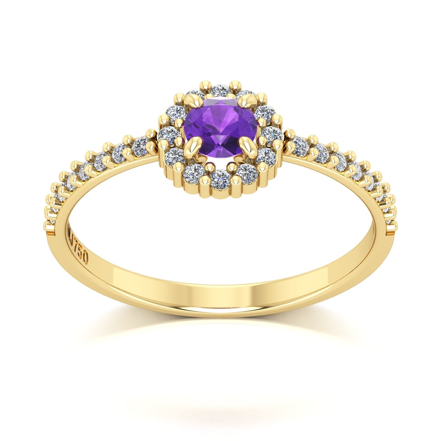 Anel de Formatura de Letras Zareen III Ouro 18k