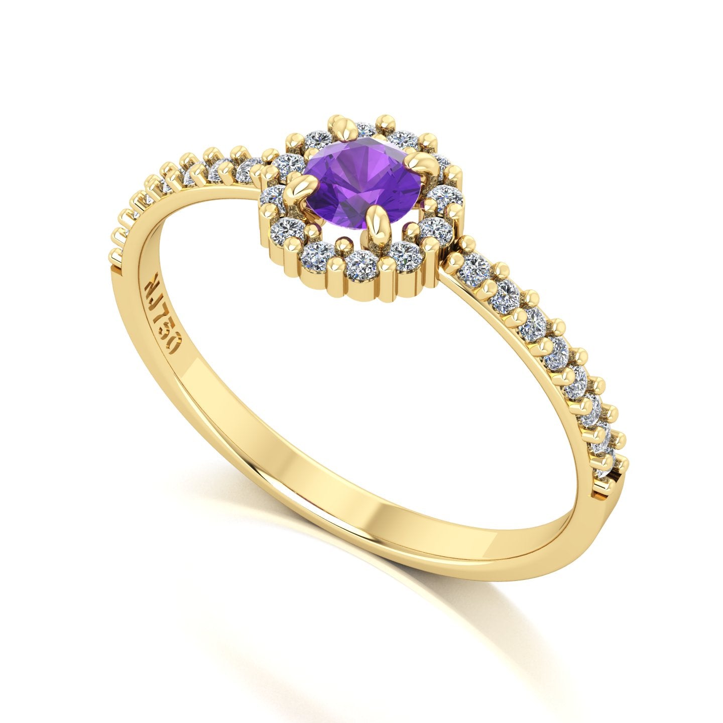 Anel de Formatura de Letras Zareen III Ouro 18k