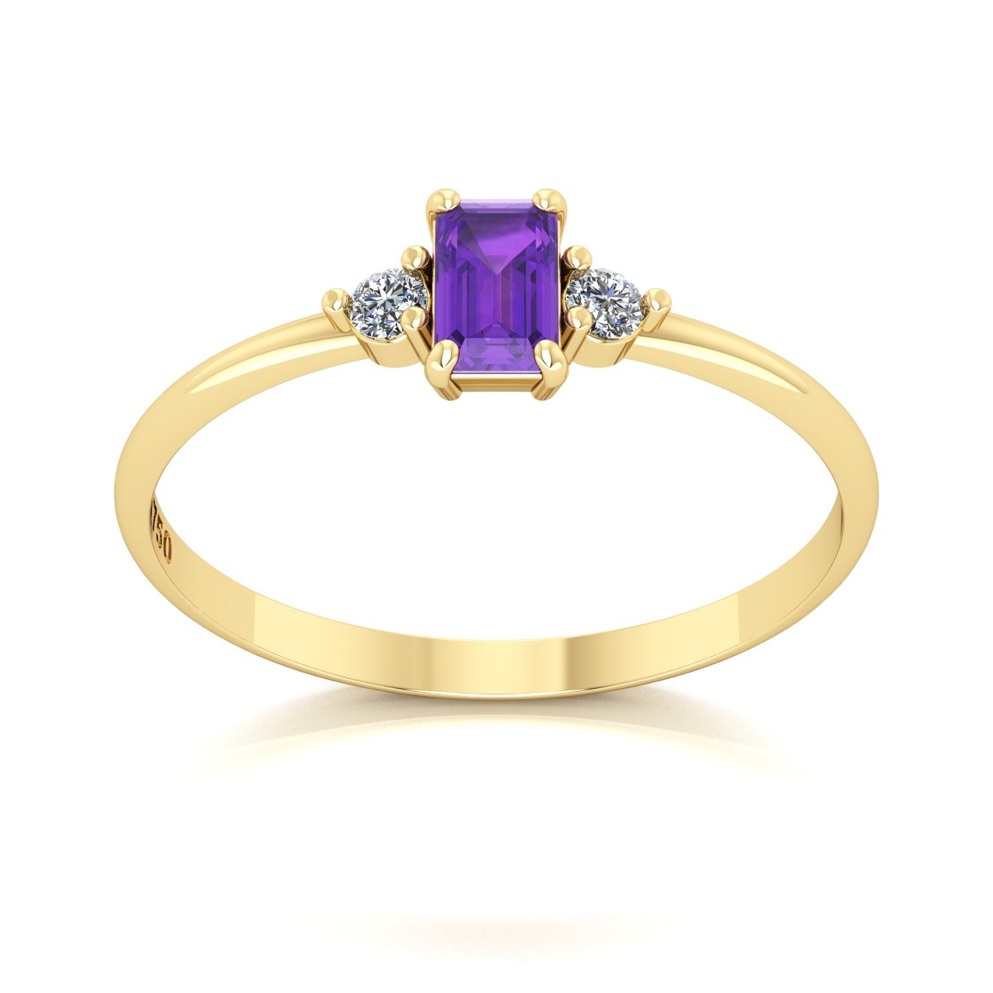 Anel de Formatura de Letras Ást II Ouro 18k