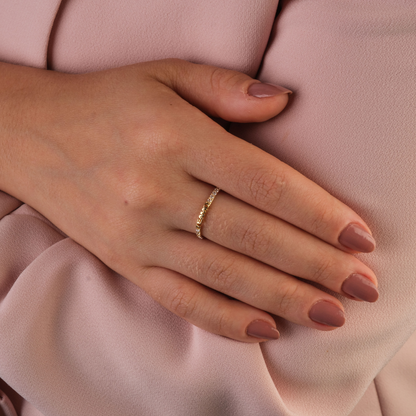 Anel Te Amo Cravejado Ouro 18k