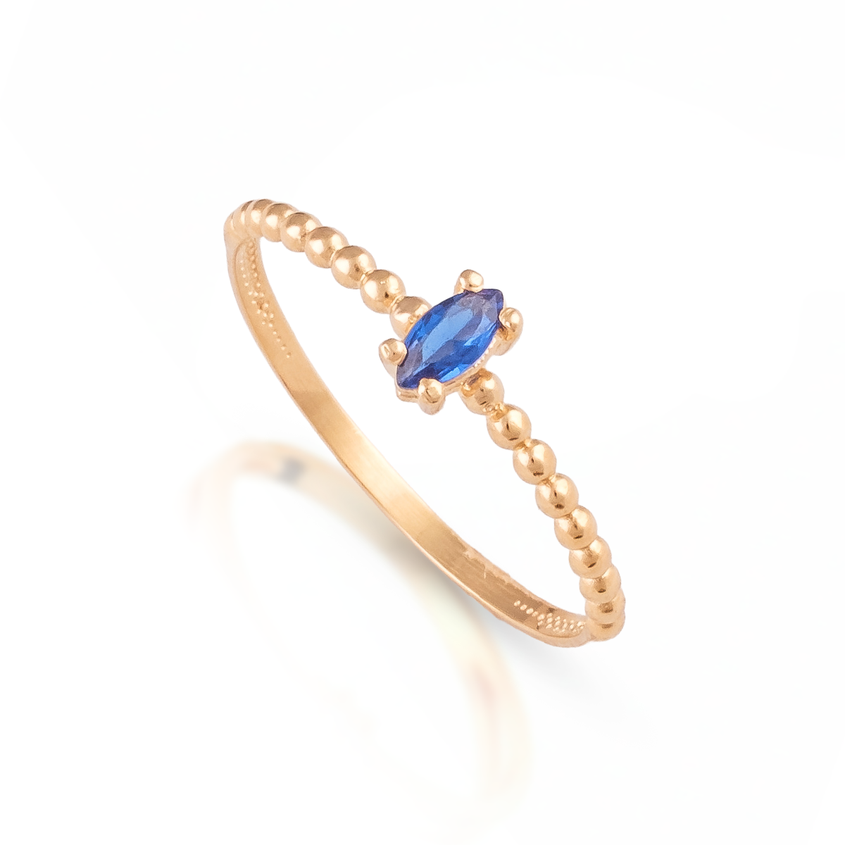 Anel Navete Ouro 18k