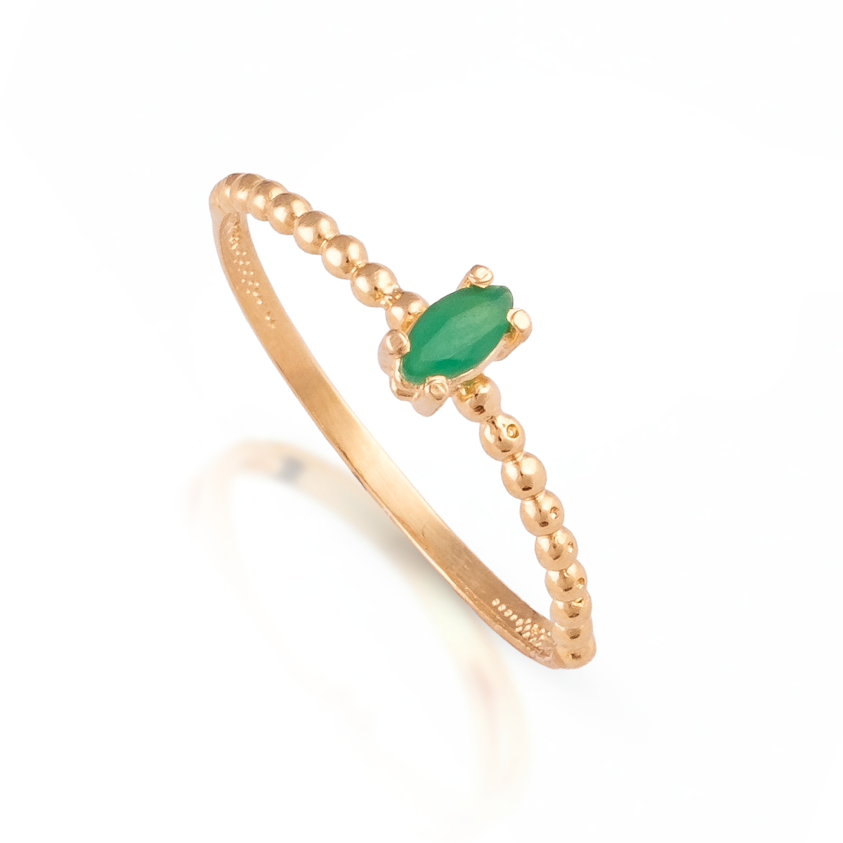 Anel Navete Ouro 18k