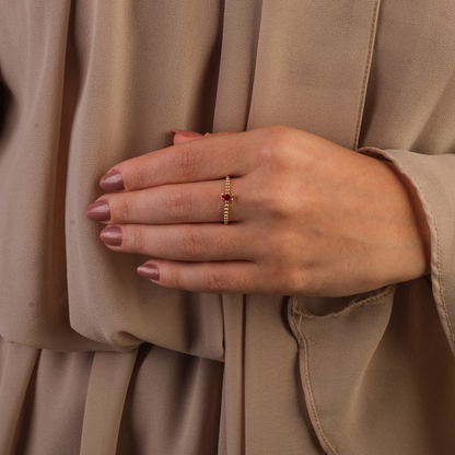 Anel Navete Ouro 18k