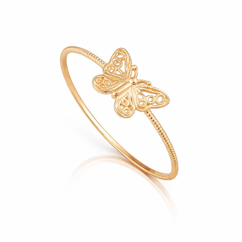 Anel Borboleta Ouro 18k