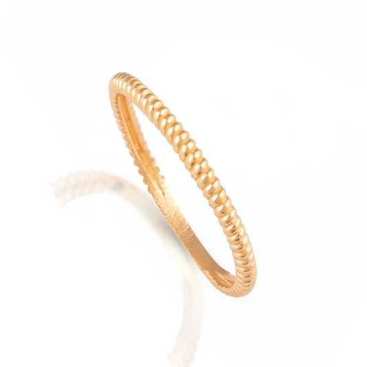 Anel Bolinhas Ouro 18k