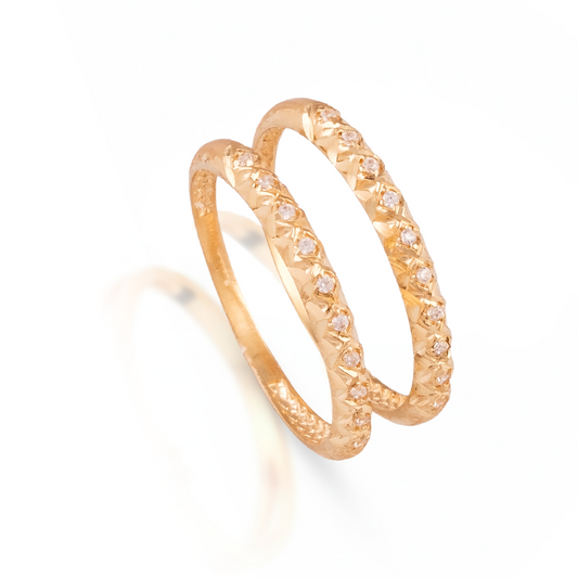 Par de Aparadores de Ouro 18k Diamantado Cravejado