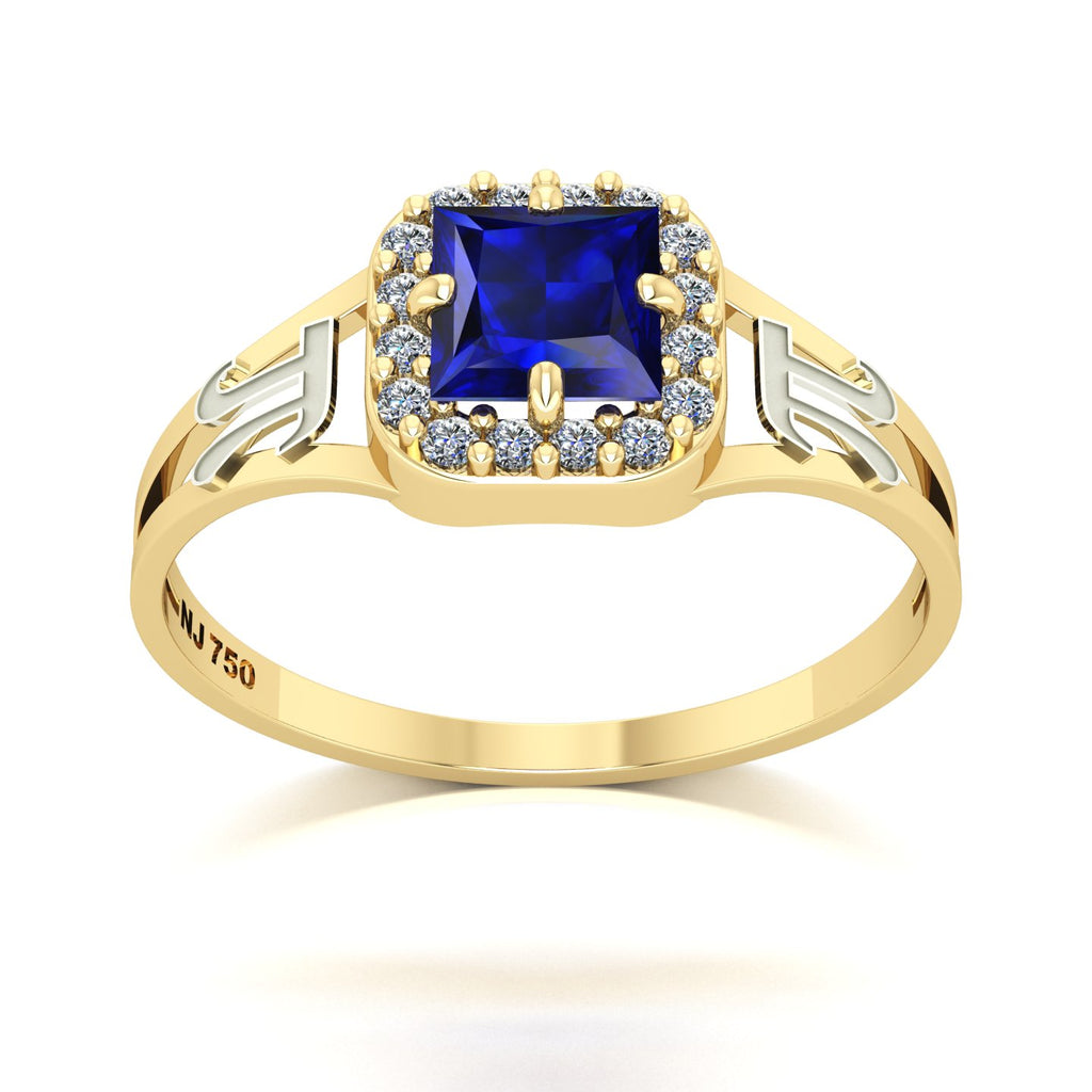 Anel de Formatura de Matemática Big Square Ouro 18k