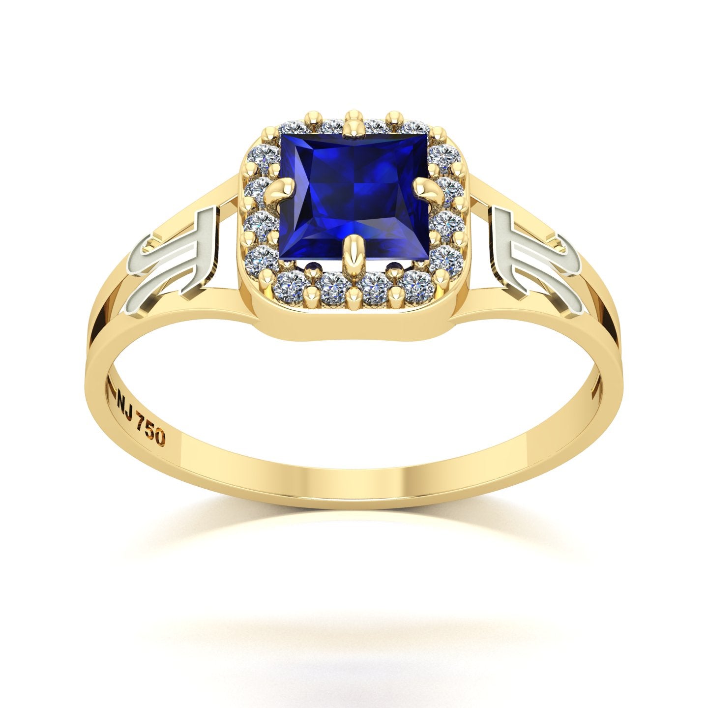 Anel de Formatura de Matemática Big Square Ouro 18k