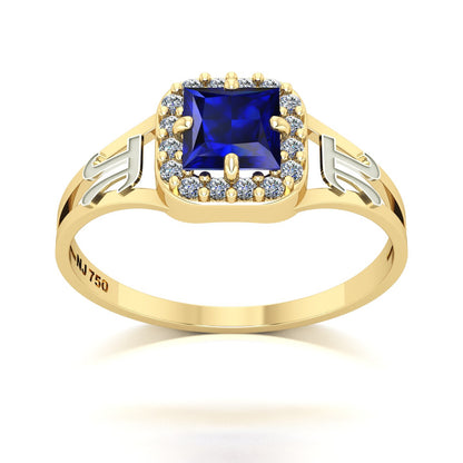 Anel de Formatura de Matemática Big Square Ouro 18k