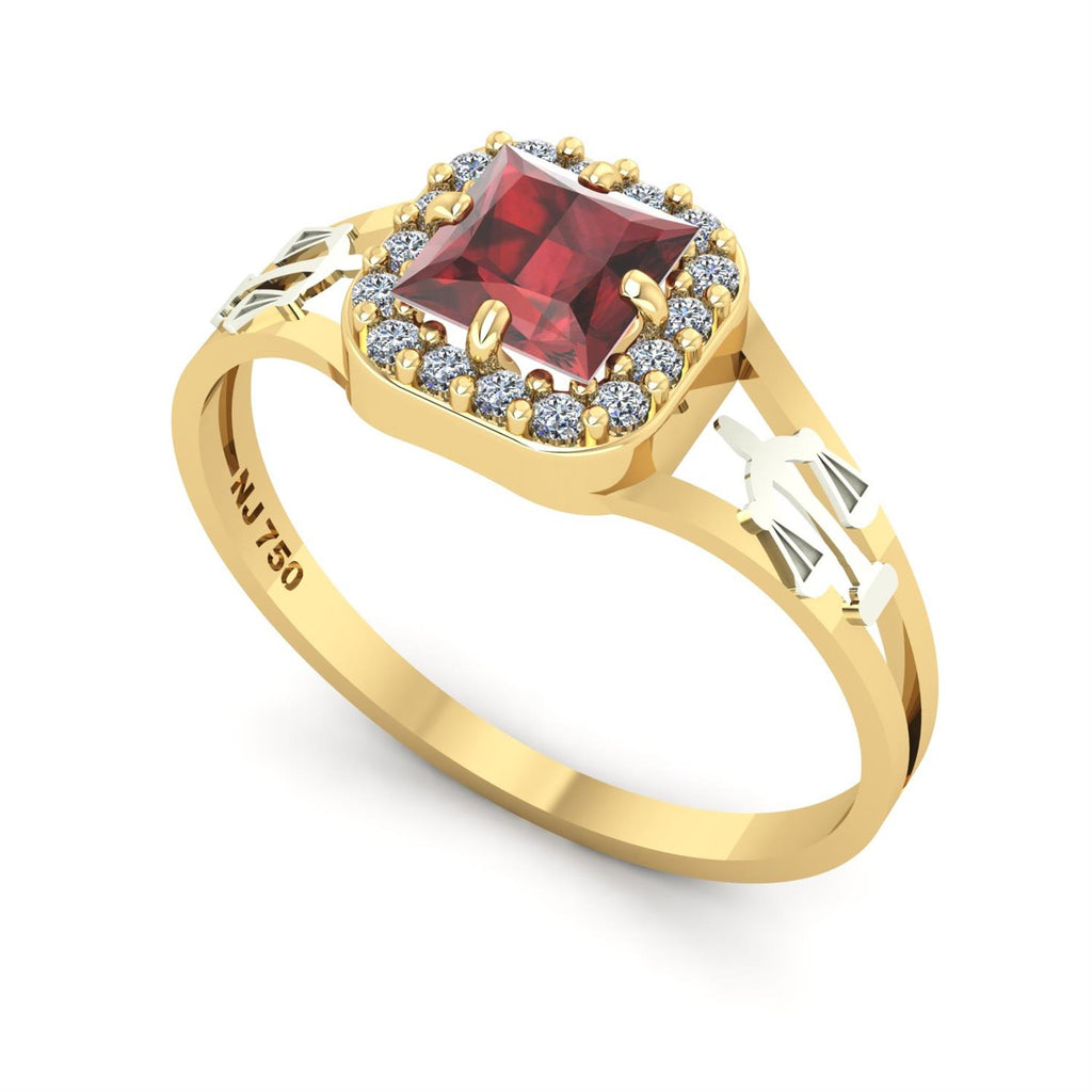 Anel de Formatura de Direito Big Square Ouro 18k