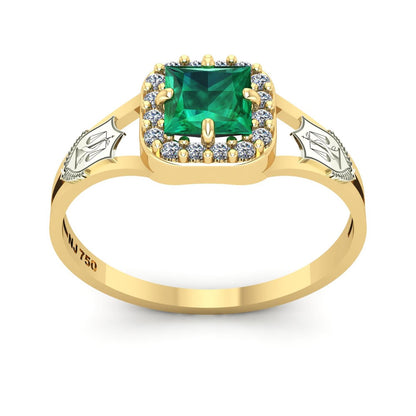 Anel de Formatura de Nutrição Big Square Ouro 18k