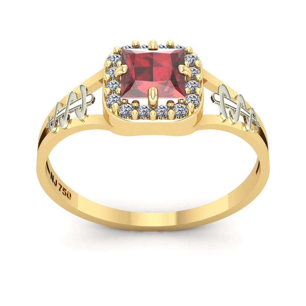 Anel de Formatura de Odontologia Big Square Ouro 18k