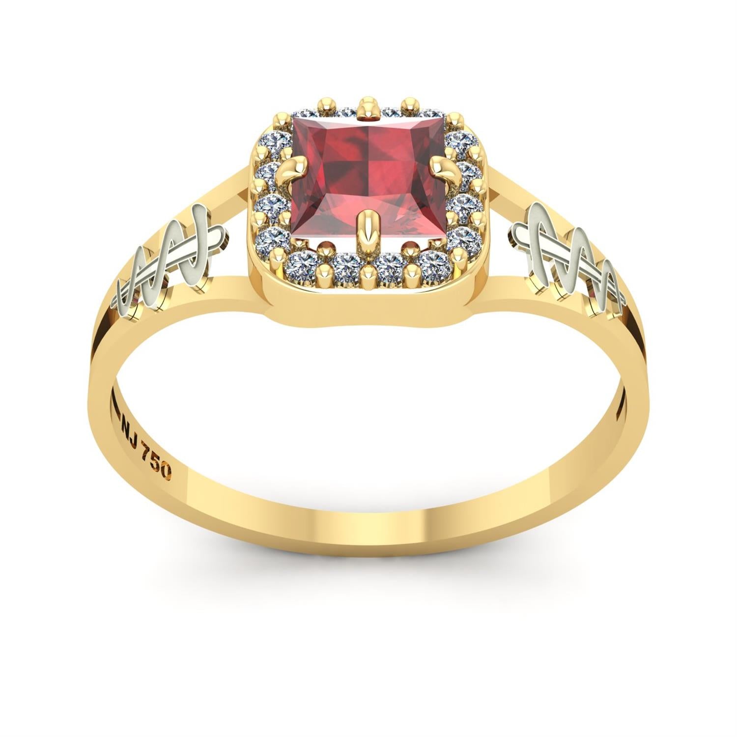 Anel de Formatura de Odontologia Big Square Ouro 18k