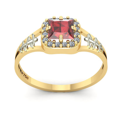 Anel de Formatura de Odontologia Big Square Ouro 18k