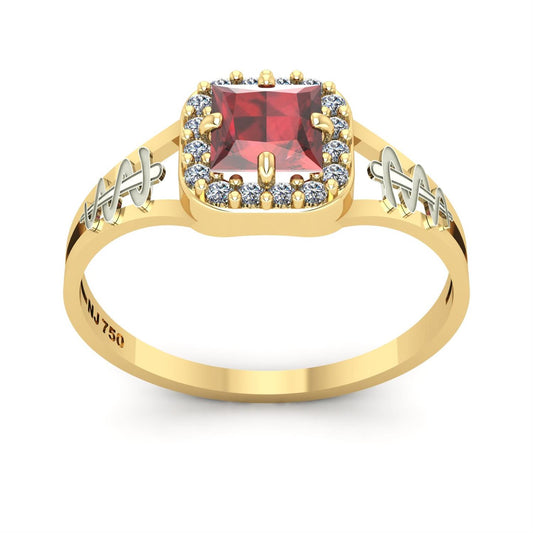 Anel de Formatura de Odontologia Big Square Ouro 18k