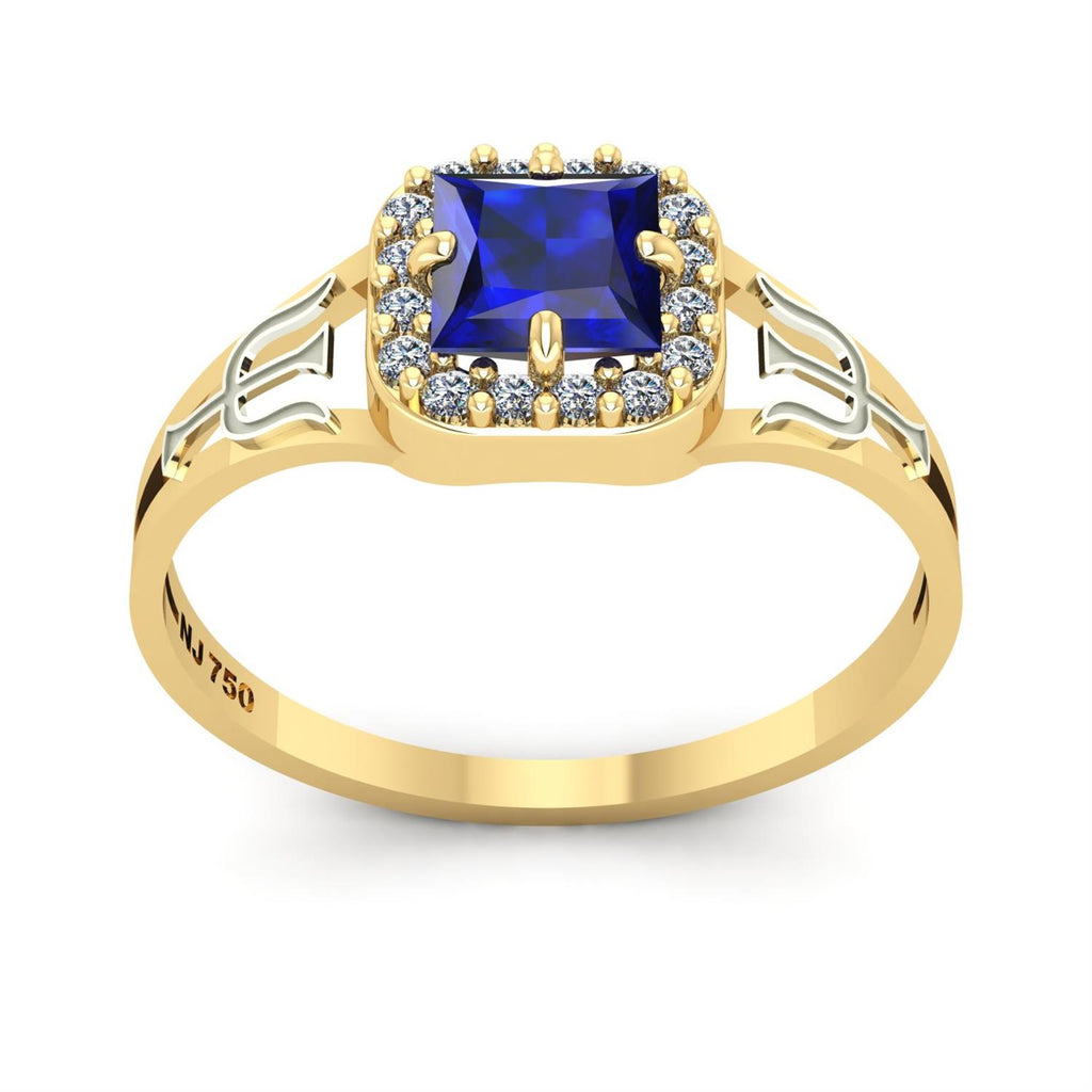 Anel de Formatura de Psicologia Big Square Ouro 18k