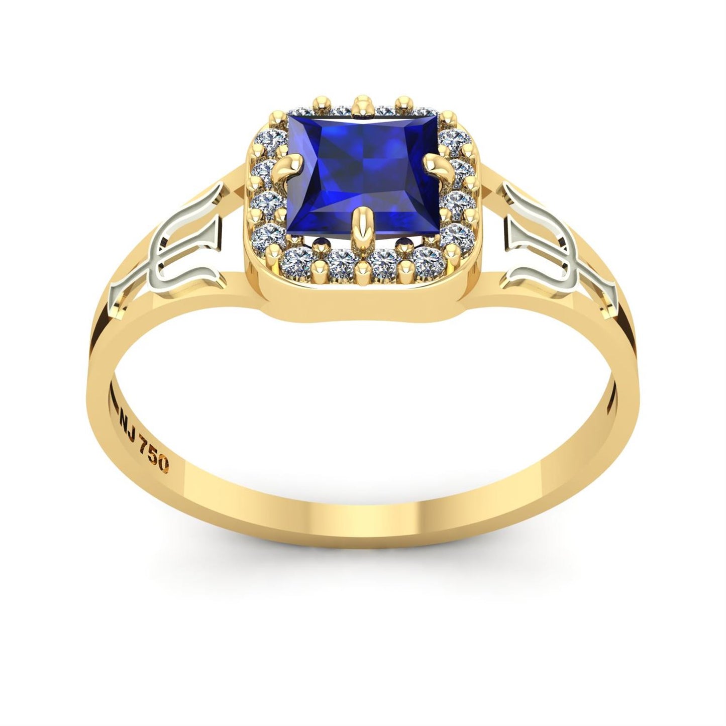 Anel de Formatura de Psicologia Big Square Ouro 18k