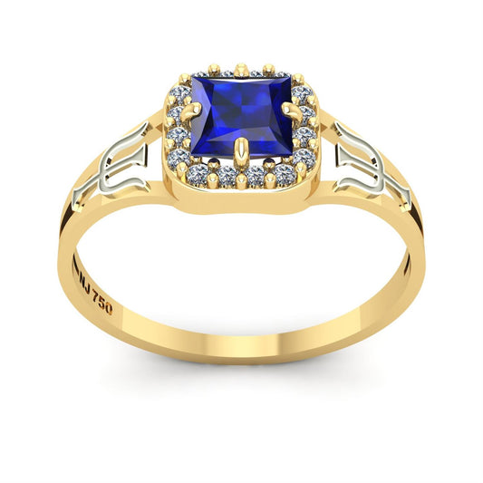 Anel de Formatura de Psicologia Big Square Ouro 18k