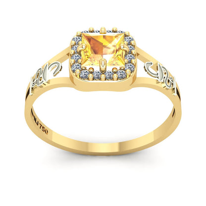 Anel de Formatura de Farmácia Big Square Ouro 18k