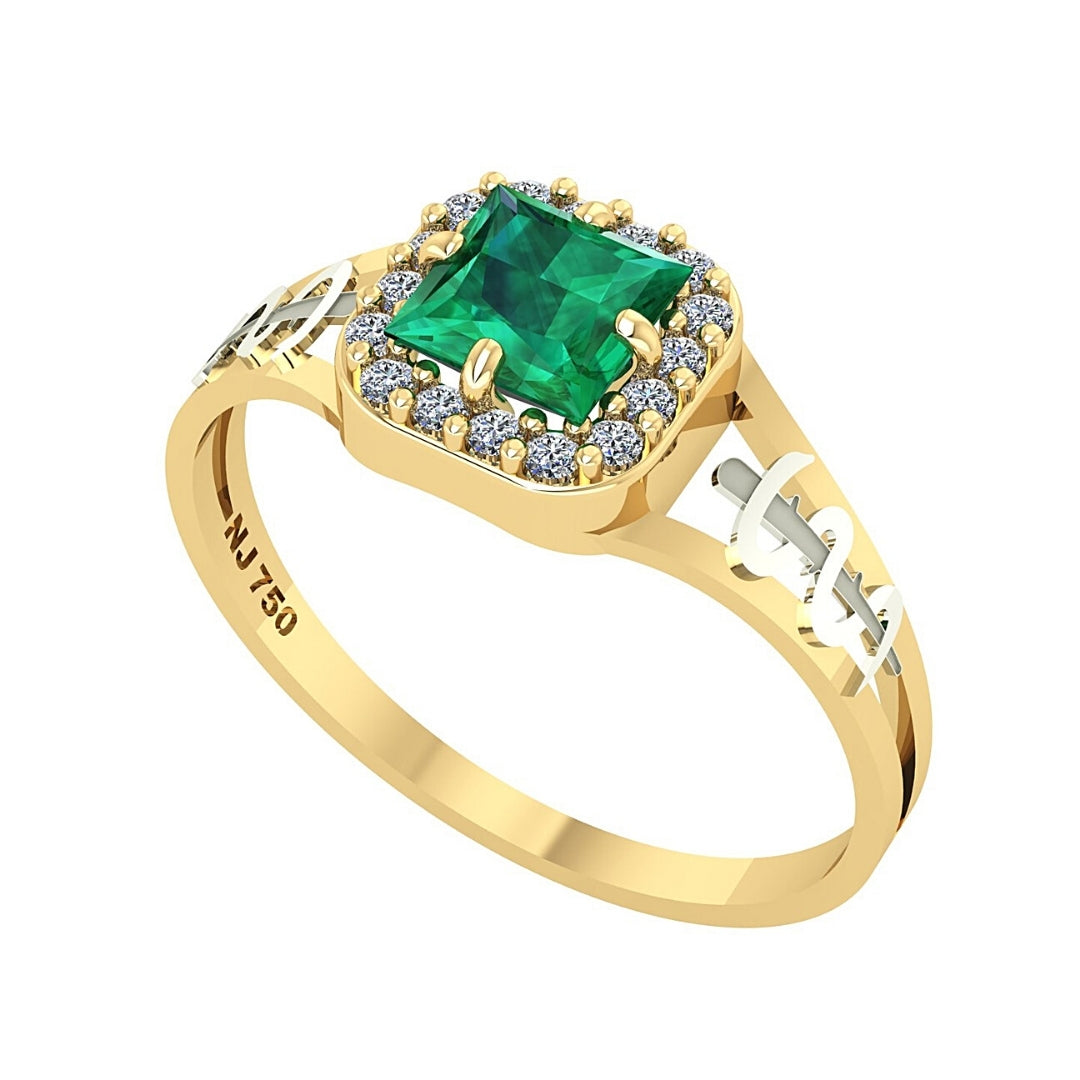 Anel de Formatura de Medicina Big Square Ouro 18k