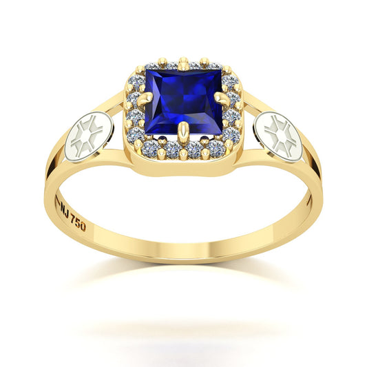 Anel de Formatura de Eng. Agronômica Big Square Ouro 18k