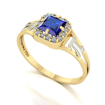 Anel de Formatura de Matemática Big Square Ouro 18k