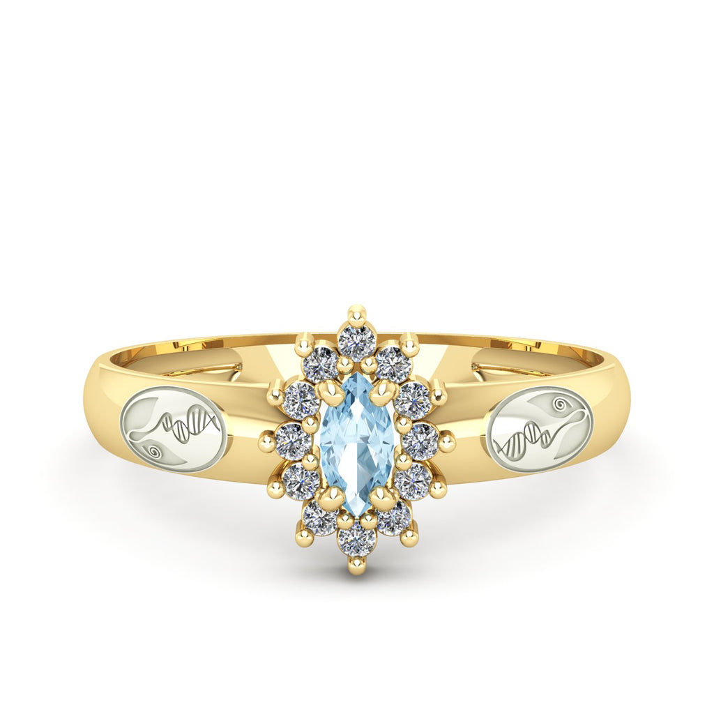 Anel de Formatura de Biologia Evermore III Ouro 18k