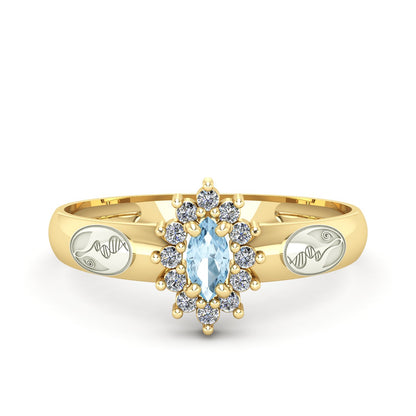 Anel de Formatura de Biologia Evermore III Ouro 18k