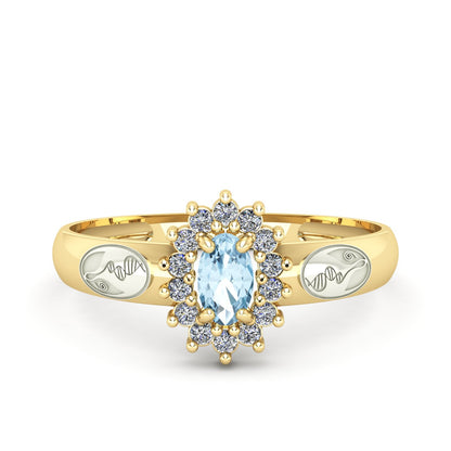 Anel de Formatura de Biologia Evermore II Ouro 18k
