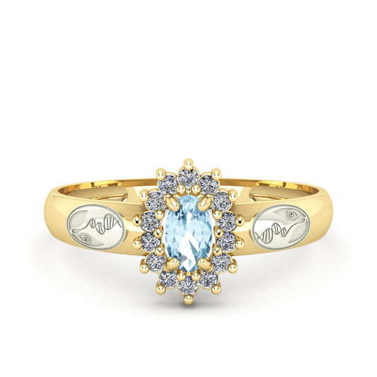 Anel de Formatura de Biologia Evermore II Ouro 18k