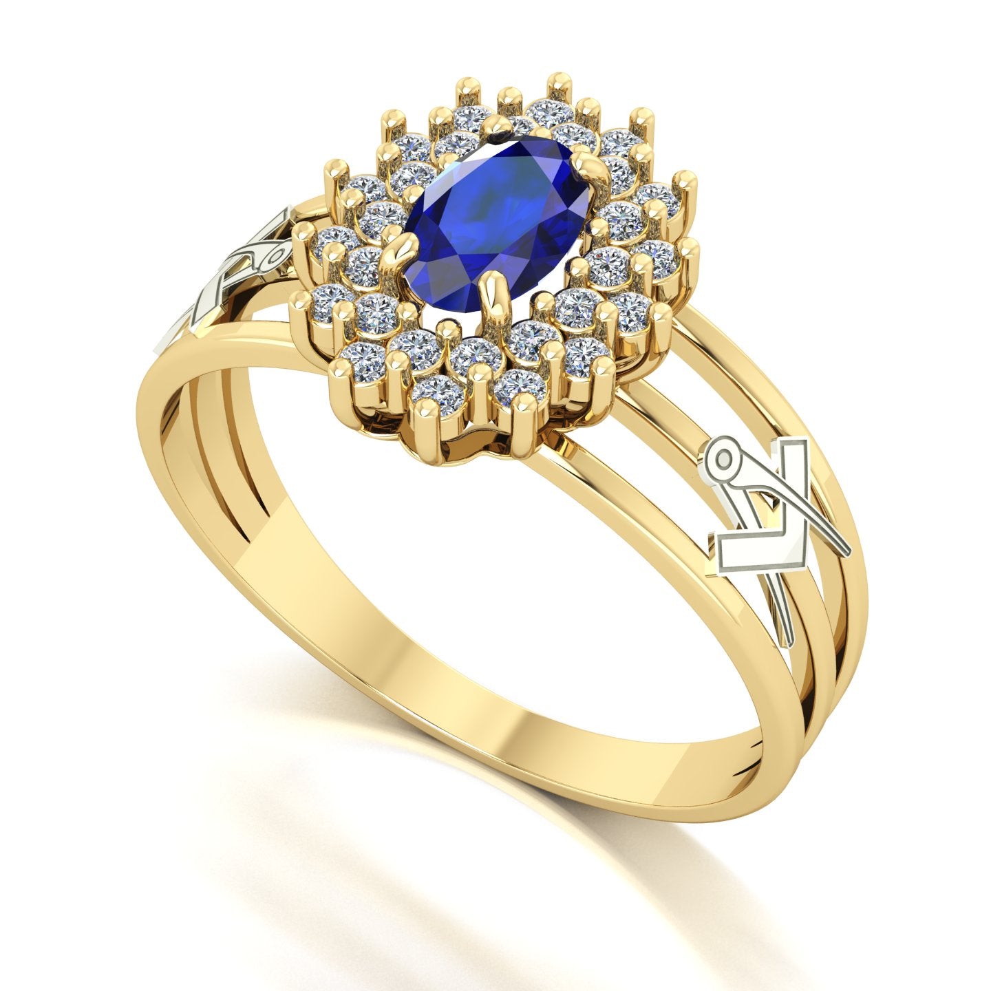 Anel de Formatura de Arquitetura Bright Ouro 18k