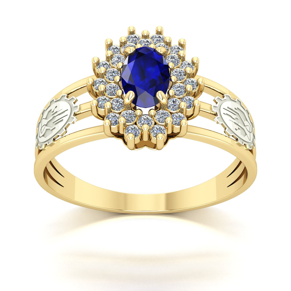 Anel de Formatura de Engenharia Química Bright Ouro 18k