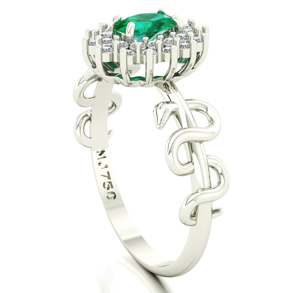Anel de Formatura Bright Snakes Medicina Ouro 18k