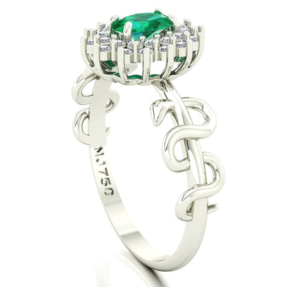 Anel de Formatura Bright Snakes Medicina Ouro 18k