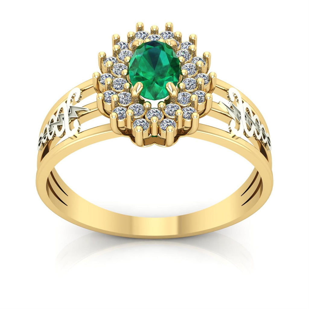 Anel de Formatura de Fisioterapia Bright Ouro 18k