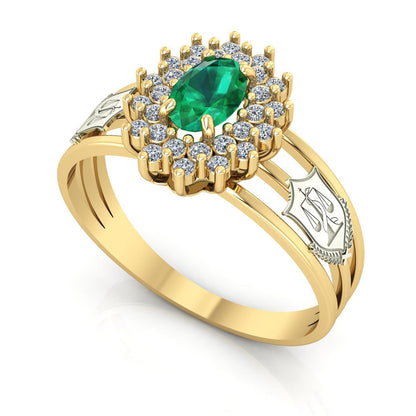 Anel de Formatura de Nutrição Bright Ouro 18k