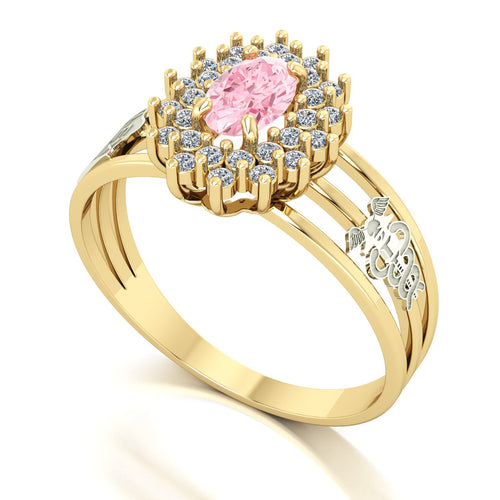 Anel de Formatura de Ciências Contábeis Bright Ouro 18k