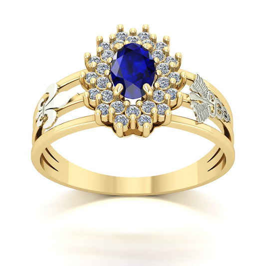 Anel de Formatura de Pedagogia Bright Ouro 18k