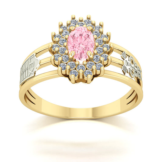 Anel de Formatura de Ciências Contábeis Bright Ouro 18k