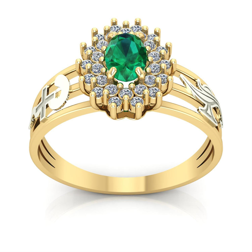 Anel de Formatura de Enfermagem Bright Ouro 18k