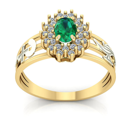 Anel de Formatura de Enfermagem Bright Ouro 18k
