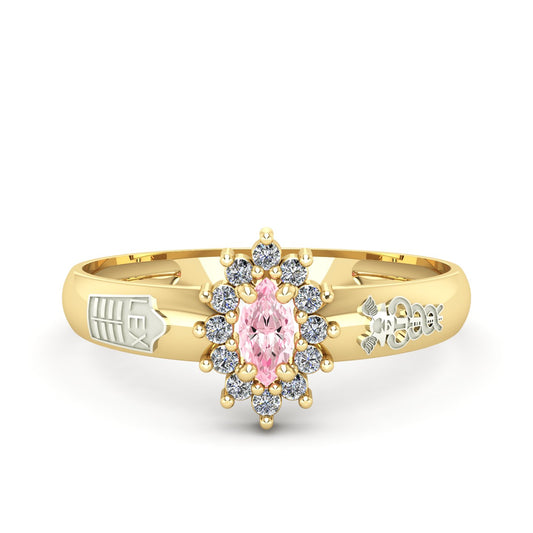 Anel de Formatura de Ciências Contábeis Evermore III Ouro 18k