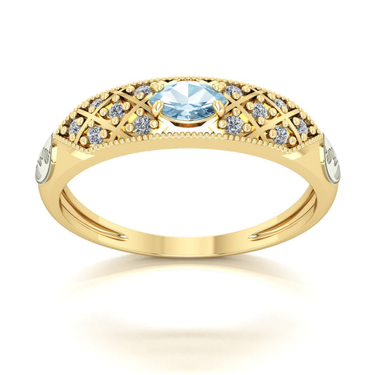 Anel de Formatura de Biologia Classic Ouro 18k