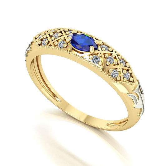 Anel de Formatura de Recursos Humanos Classic Ouro 18k