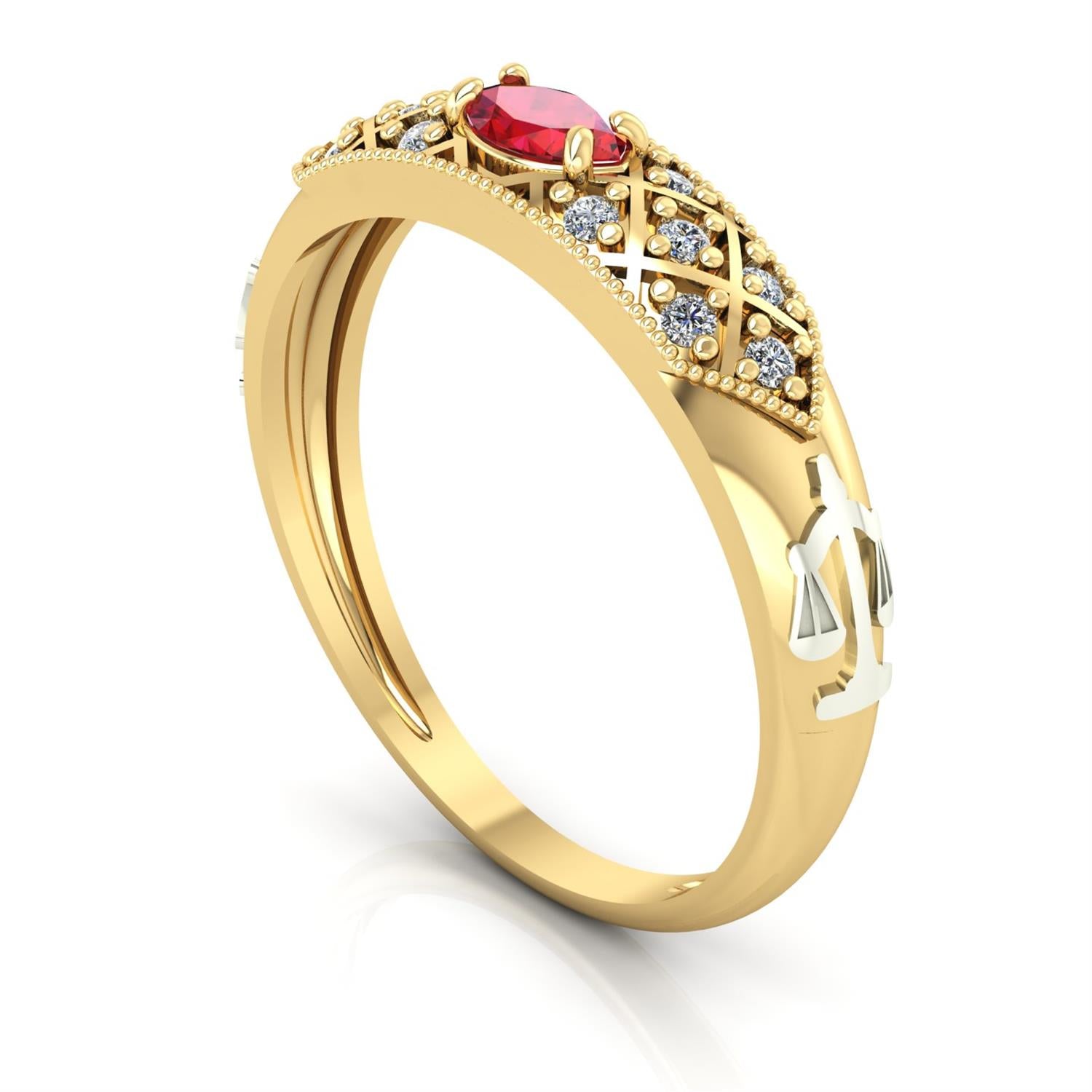 Anel de Formatura de Direito Classic Ouro 18k
