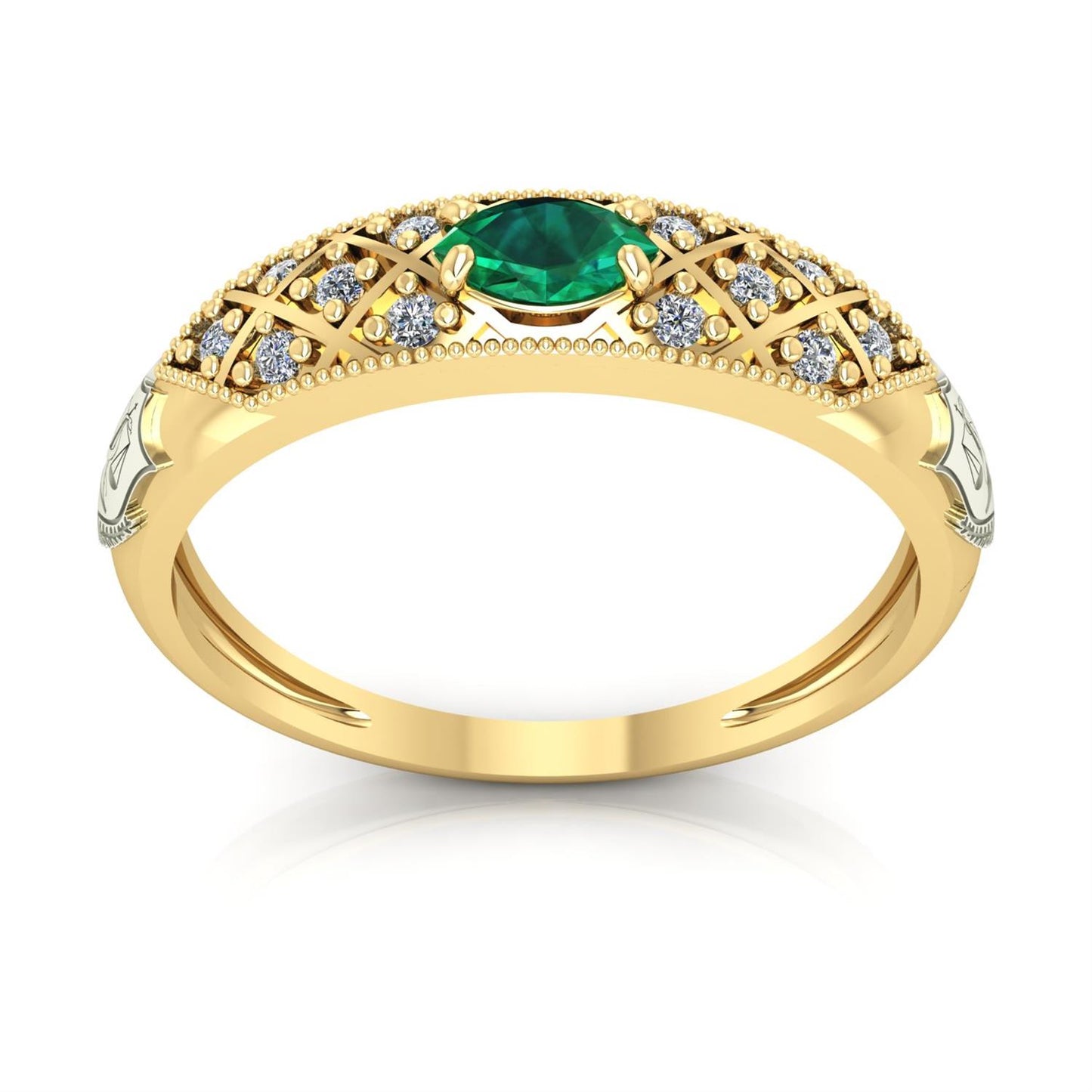 Anel de Formatura de Nutrição Classic Ouro 18k