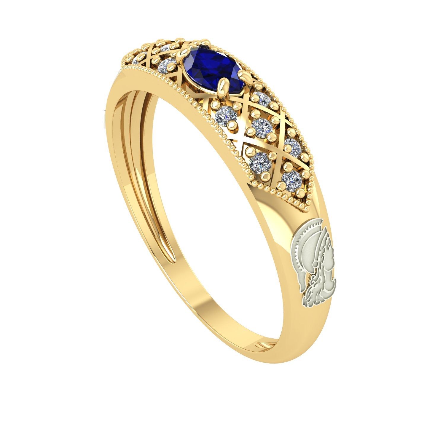 Anel de Formatura de Engenharia de Produção Classic Ouro 18k
